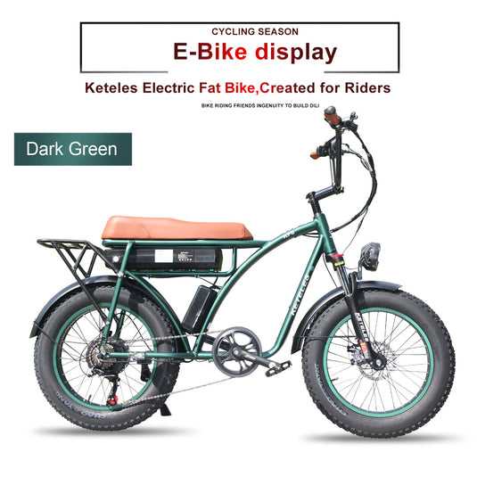 KETELES KF8 Electric Bike with 48V 1000W motor and Fat Tires6
