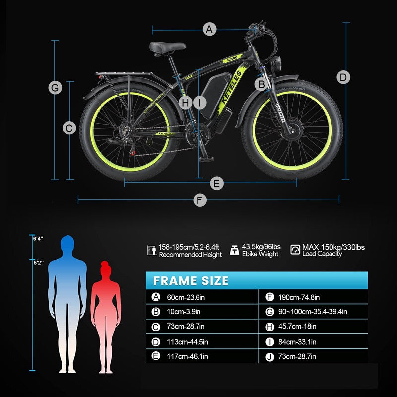 Load image into Gallery viewer, KETELES K800 48V 2000W new look fat tire e-Bike for sale18
