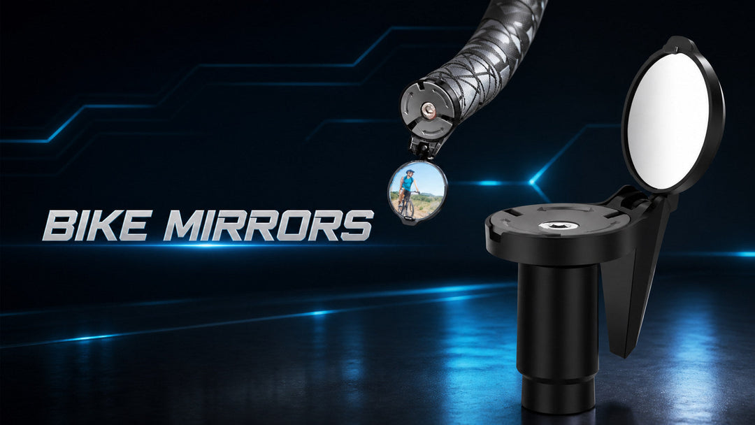 Bike mirror collection featuring a handlebar rear-view convex mirror