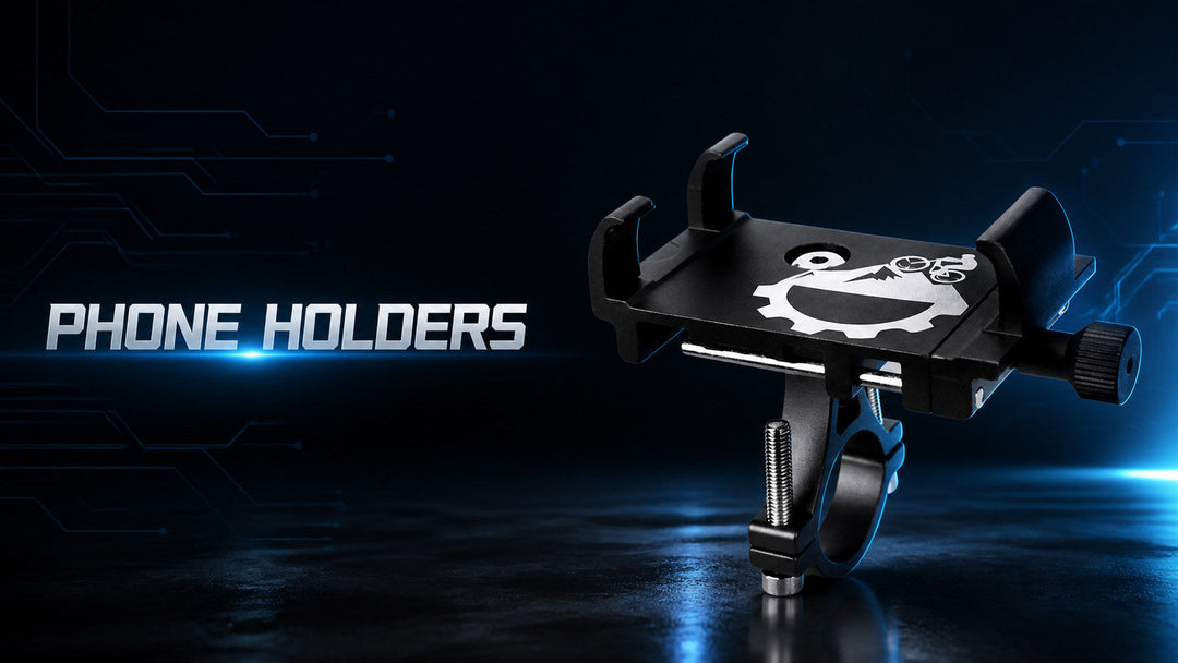 Bike phone holder collection featuring an aluminum alloy handlebar phone mount