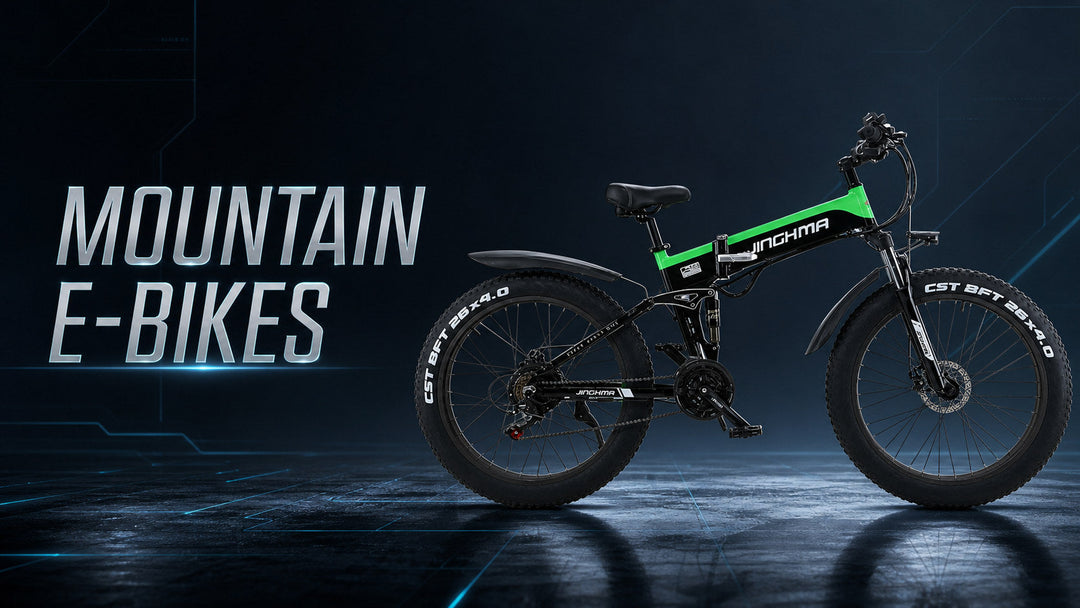 Mountain e-bikes collection featuring the JINGHMA R5 e-bike