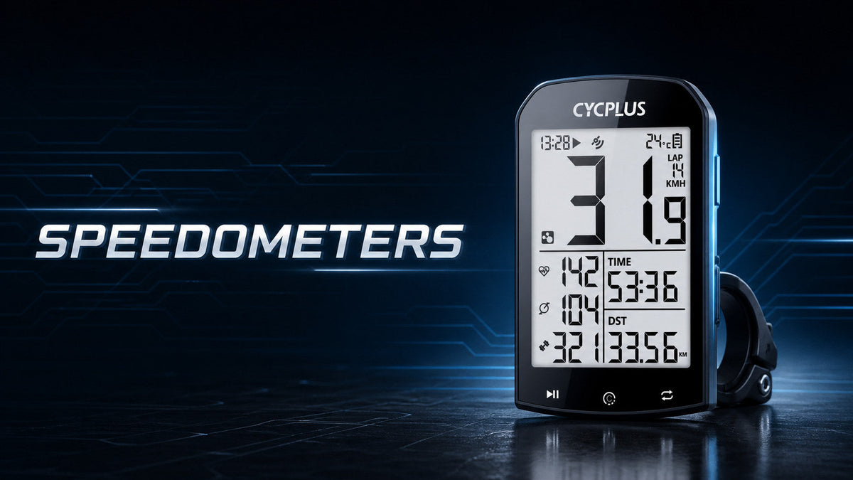 Bike speedometers collection featuring a CYCPLUS M1 GPS bike computer