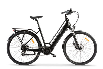 Bicicleta eléctrica urbana MAGMOVE 700C: un motor de montaje central de 250 W, sistema de engranajes de 8 velocidades, rango de 80-120 km con asiento ajustable
