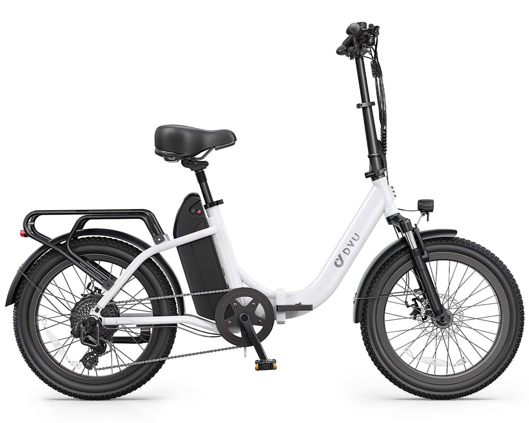 DYU C9 Step-Thru Folding Electric Bike with Hydraulic Oil Disc Brakes and IP54 Rating