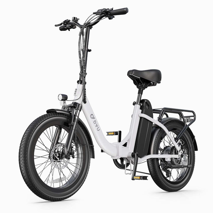 DYU C9 Step-Thru Folding Electric Bike with Hydraulic Oil Disc Brakes and IP54 Rating