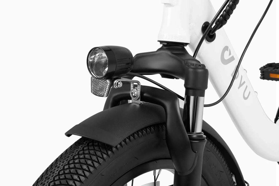 DYU C9 Step-Thru Folding Electric Bike with Hydraulic Oil Disc Brakes and IP54 Rating