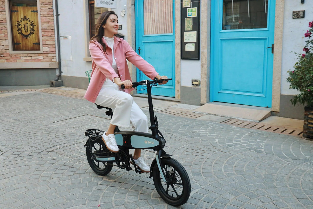 DYU C2 Foldable Electric Bike with Magnesium Alloy Frame and LED Display
