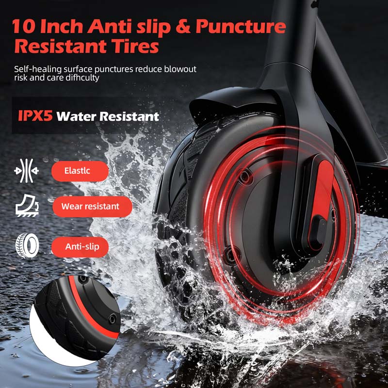 VMAX V10 Pro 500W Electric Scooter with 10-Inch Honeycomb Tires and Dual Brakes