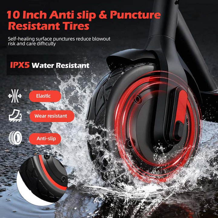 VMAX V10 Pro 500W Electric Scooter with 10-Inch Honeycomb Tires and Dual Brakes