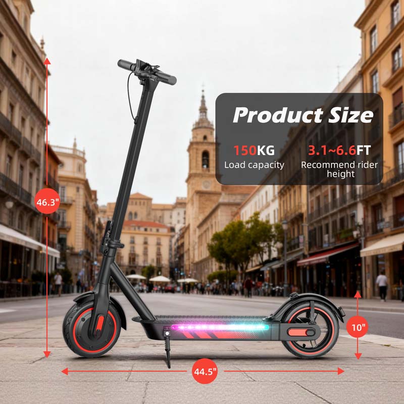 VMAX V10 Pro 500W Electric Scooter with 10-Inch Honeycomb Tires and Dual Brakes