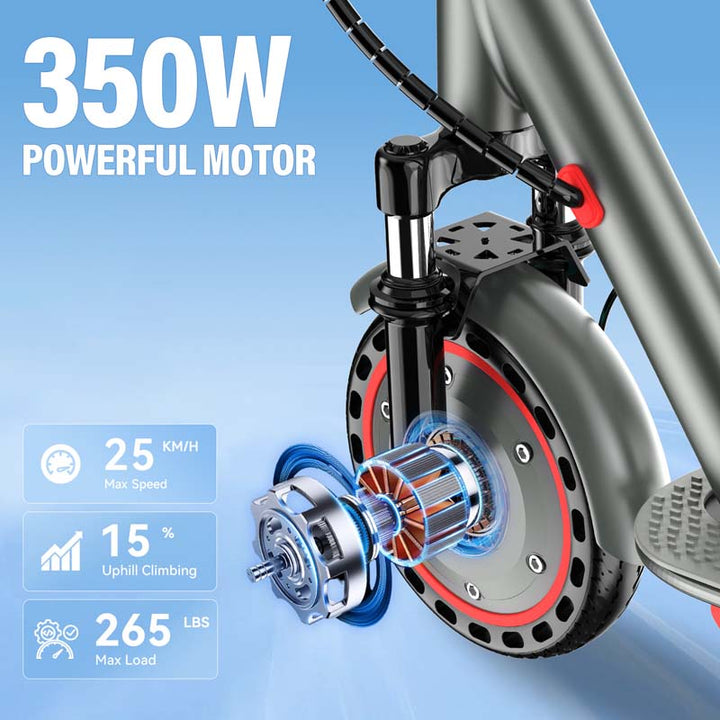 VMAX D8 Pro Electric Scooter with 8.5-Inch Solid Tires and Front Suspension