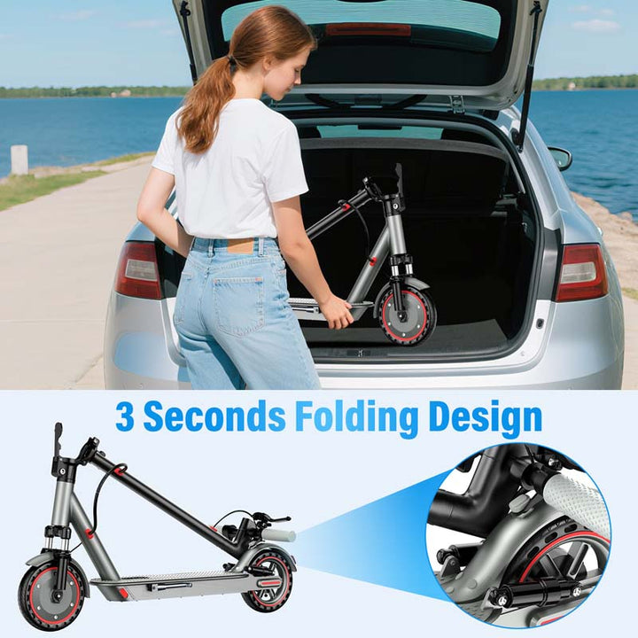 VMAX D8 Pro Electric Scooter with 8.5-Inch Solid Tires and Front Suspension