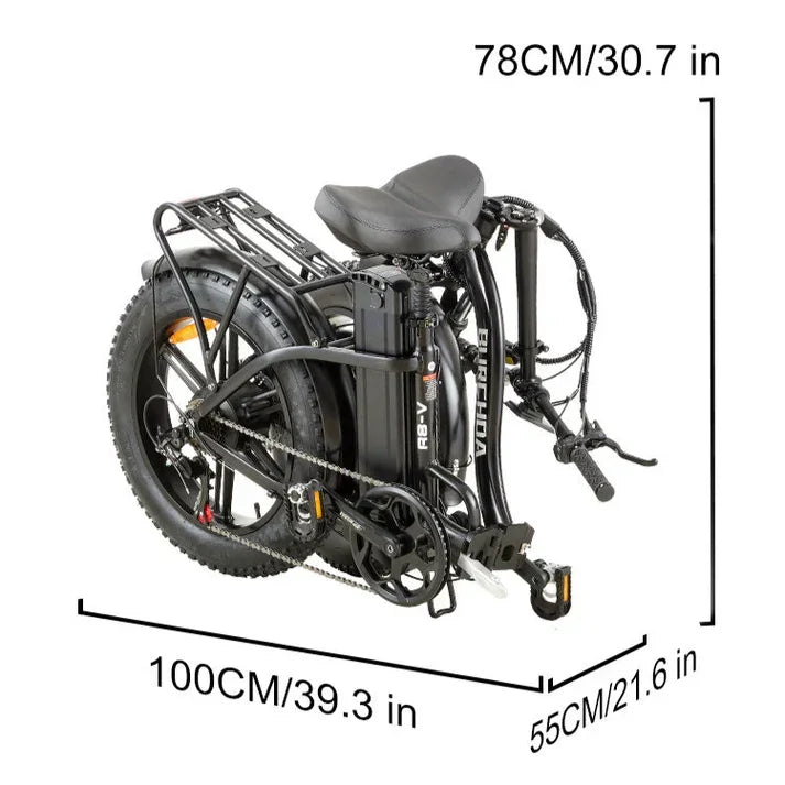 Burchda R8S Pro and R8V Step-Thru Folding Electric Bike with Hydraulic Brakes