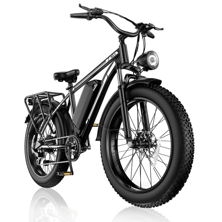 EBIKESZ F26 1000W Rear Motor Fat Tire Electric Bike – 48V 15.6Ah Long Range Cruising Ebicycle with 26x4" All-Terrain Tyres