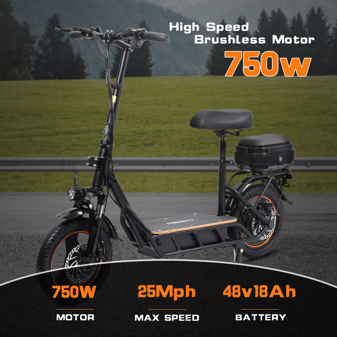Innovative H14 E-Scooter - All-Weather IPX4 Design for Short Trips & Outdoor Adventures