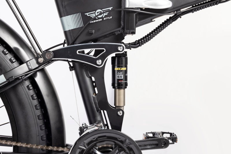 Lataa kuva gallerian katseluohjelmaan Ridstar H26 26 inch Hummer folding electric bike with 48V1000W motor and Shimano 7-speed gear system8

