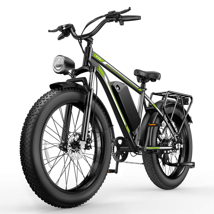 EBIKESZ F26 1000W Rear Motor Fat Tire Electric Bike – 48V 15.6Ah Long Range Cruising Ebicycle with 26x4" All-Terrain Tyres