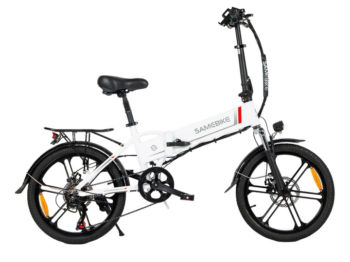 Samebike 20LVXD30-II Folding Electric Mini Bike with LCD Screen and Phone Holder