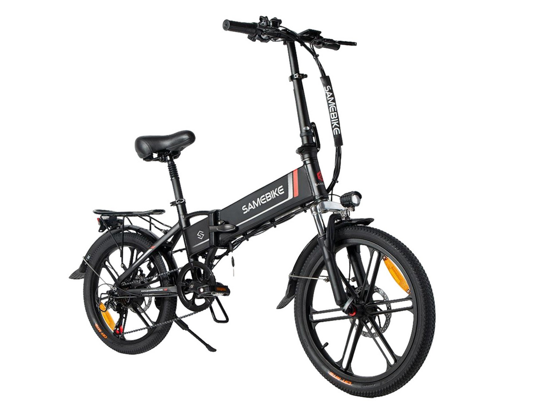 Samebike 20LVXD30-II Folding Electric Mini Bike with LCD Screen and Phone Holder