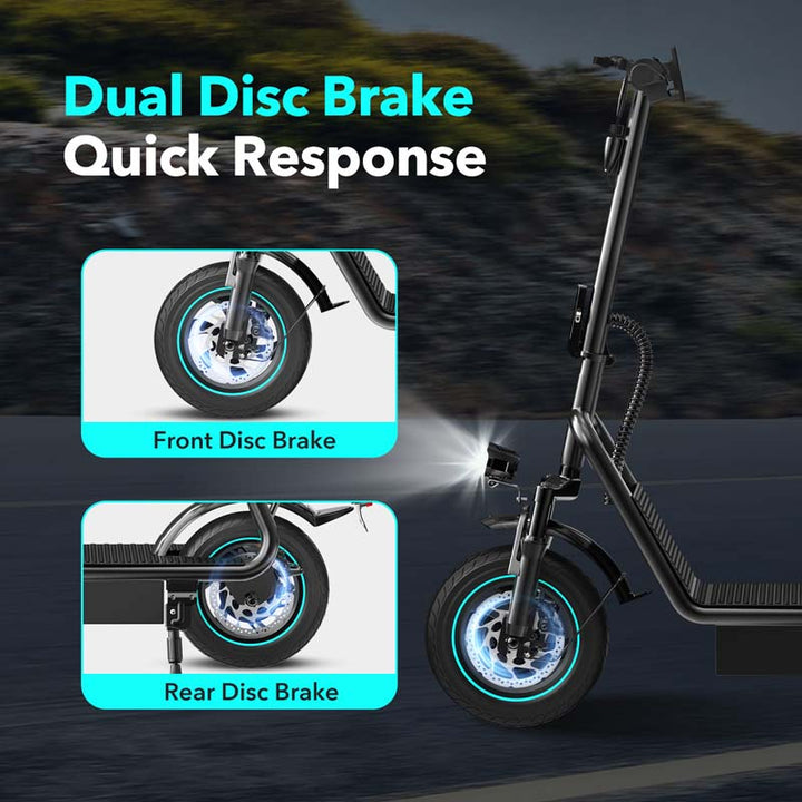 VMAX V12 Pro 600W Electric Scooter with 10-Inch Air Tires and Long-Range Battery