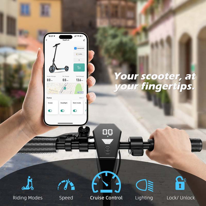 VMAX V10 500W Electric Scooter with 10-Inch Honeycomb Tires and Foldable Design