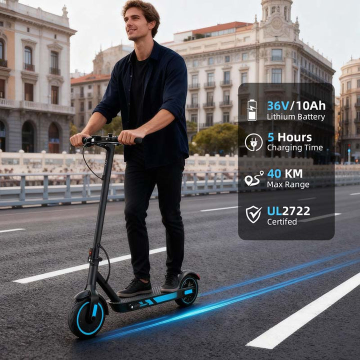 VMAX V10 500W Electric Scooter with 10-Inch Honeycomb Tires and Foldable Design