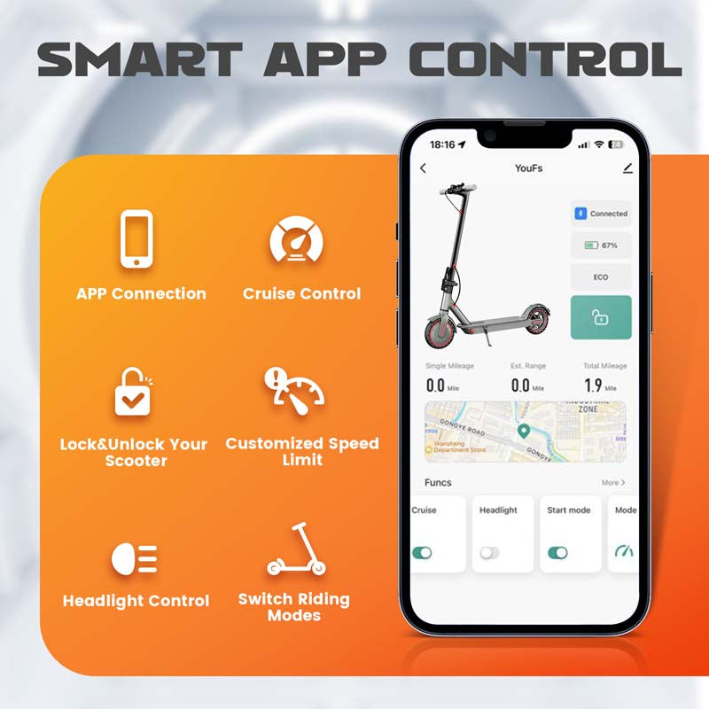 VMAX D8 Pro 350W Electric Scooter with 8.5-Inch Solid Tires and Choice of 7.8AH or 10.5AH Battery