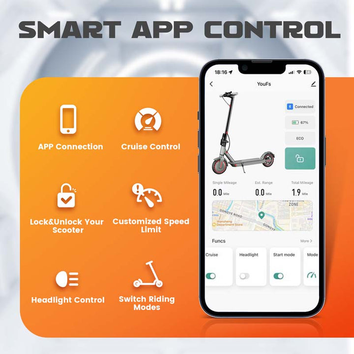 VMAX D8 Pro 350W Electric Scooter with 8.5-Inch Solid Tires and Choice of 7.8AH or 10.5AH Battery