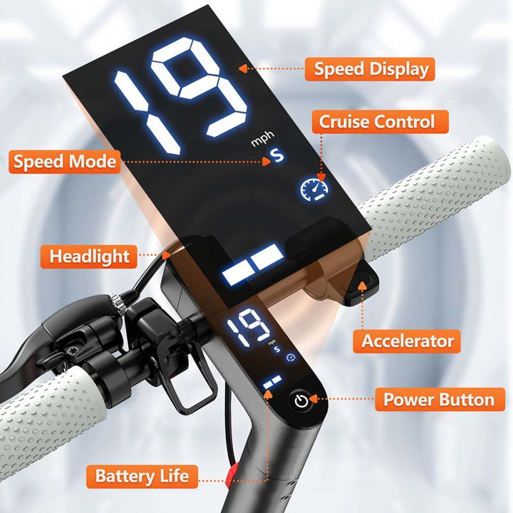 VMAX D8 Pro 350W Electric Scooter with 8.5-Inch Solid Tires and Choice of 7.8AH or 10.5AH Battery