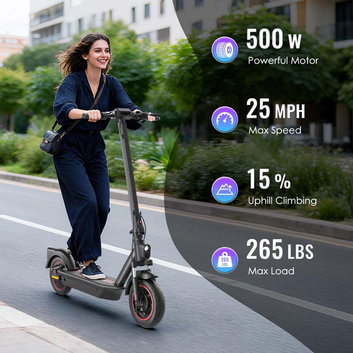 VMAX MAX Pro 600W Electric Scooter with 10-Inch Air Tires and Choice of 13AH or 15AH Battery