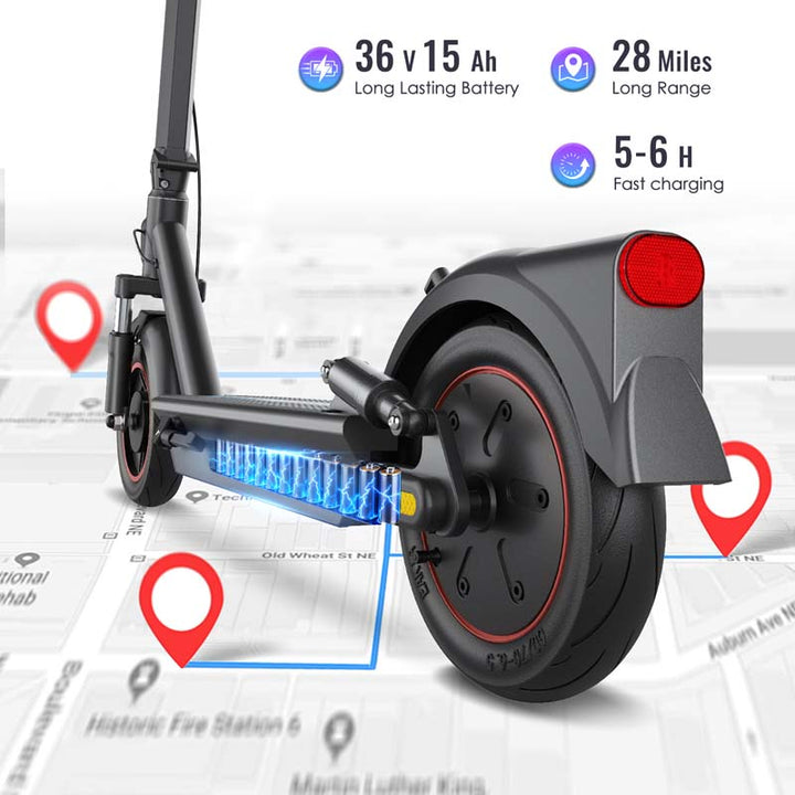 VMAX MAX Pro 600W Electric Scooter with 10-Inch Air Tires and Choice of 13AH or 15AH Battery