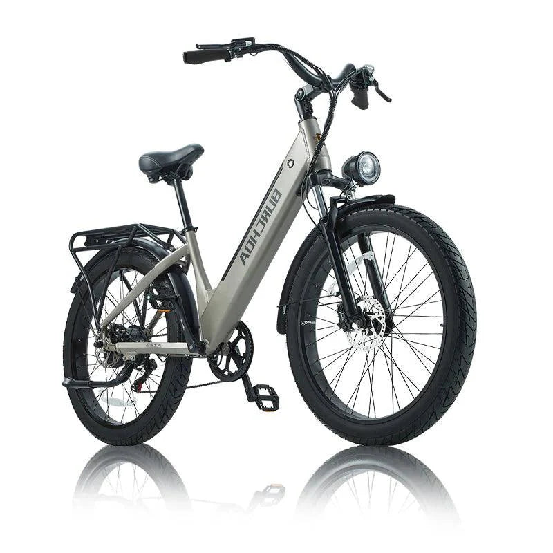 BURCHDA AZ26s Step-Thru Electric Bike with Hydraulic Brakes and Smart LCD Display