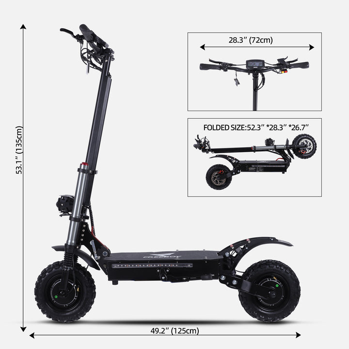 J30MAX 고속 오프로드 스쿠터 - 3000W*2, 90-100KM 주행거리, 듀얼 디스크 브레이크