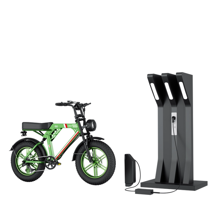 C200 20-Inch Fat Tire Electric Bike with 1000W Motor 48V 17.5Ah Battery Dual Suspension and Shimano 7-Speed