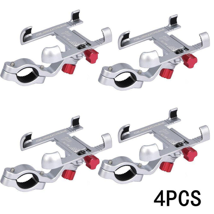 360° Rotatable Aluminum Bike Phone Mount - Adjustable Anti-Shake Handlebar Holder - CNC Alloy Smartphone Stand for MTB, Road Bike &amp; Motorcycle - Fits 55-95mm Devices