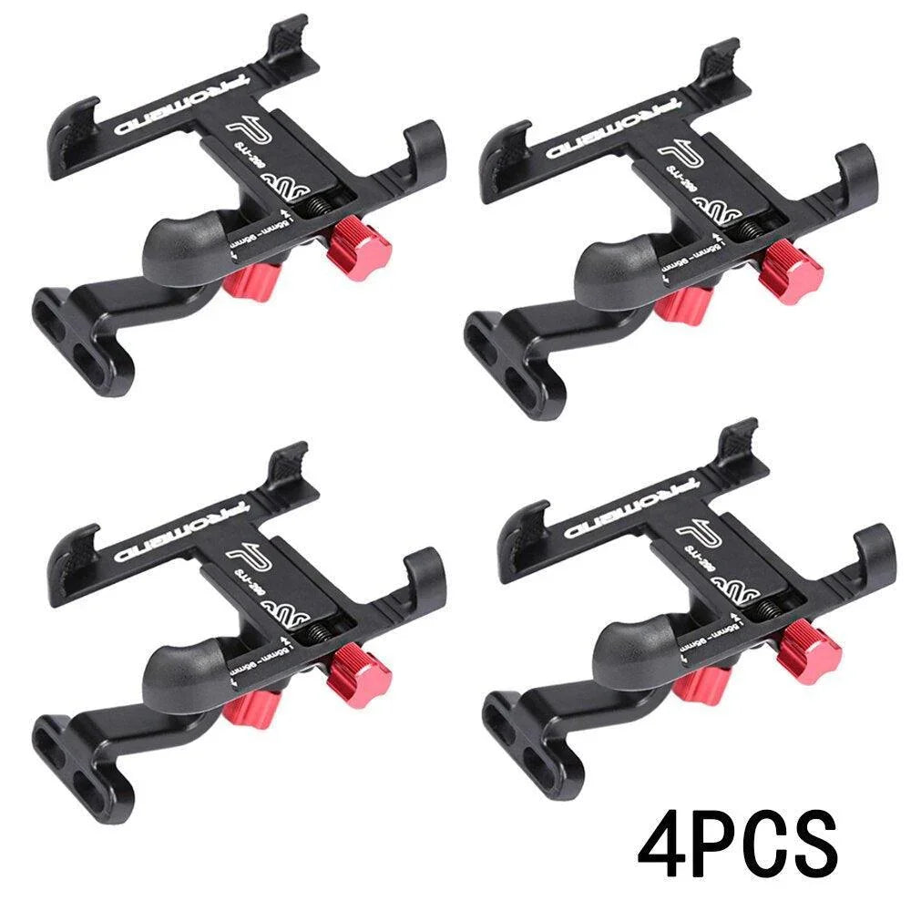 360° Rotatable Aluminum Bike Phone Mount - Adjustable Anti-Shake Handlebar Holder - CNC Alloy Smartphone Stand for MTB, Road Bike &amp; Motorcycle - Fits 55-95mm Devices