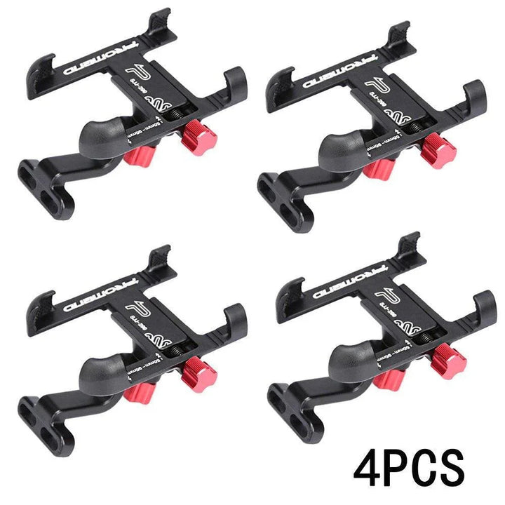 360° Rotatable Aluminum Bike Phone Mount - Adjustable Anti-Shake Handlebar Holder - CNC Alloy Smartphone Stand for MTB, Road Bike &amp; Motorcycle - Fits 55-95mm Devices