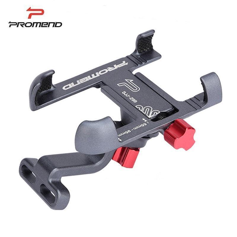 360° Rotatable Aluminum Bike Phone Mount - Adjustable Anti-Shake Handlebar Holder - CNC Alloy Smartphone Stand for MTB, Road Bike &amp; Motorcycle - Fits 55-95mm Devices