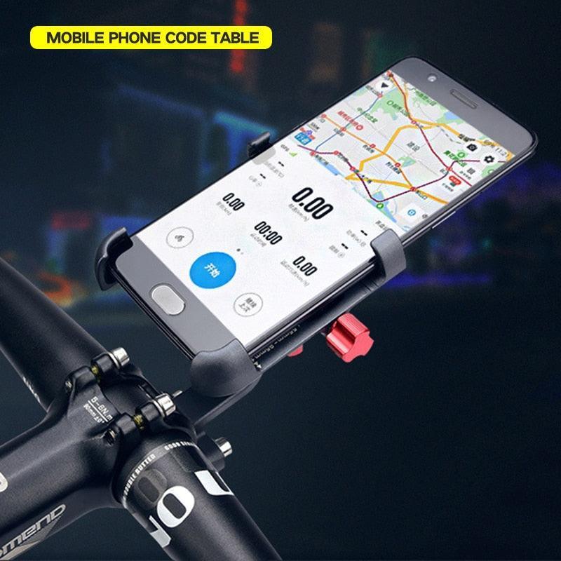 360° Rotatable Aluminum Bike Phone Mount - Adjustable Anti-Shake Handlebar Holder - CNC Alloy Smartphone Stand for MTB, Road Bike &amp; Motorcycle - Fits 55-95mm Devices