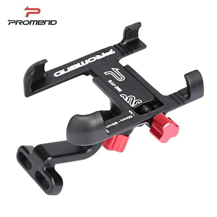 360° Rotatable Aluminum Bike Phone Mount - Adjustable Anti-Shake Handlebar Holder - CNC Alloy Smartphone Stand for MTB, Road Bike &amp; Motorcycle - Fits 55-95mm Devices