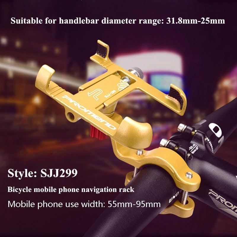 360° Rotatable Aluminum Bike Phone Mount - Adjustable Anti-Shake Handlebar Holder - CNC Alloy Smartphone Stand for MTB, Road Bike &amp; Motorcycle - Fits 55-95mm Devices