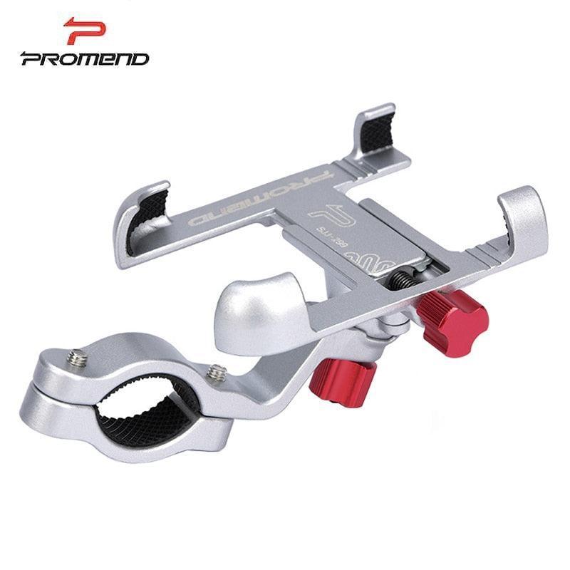 360° Rotatable Aluminum Bike Phone Mount - Adjustable Anti-Shake Handlebar Holder - CNC Alloy Smartphone Stand for MTB, Road Bike &amp; Motorcycle - Fits 55-95mm Devices