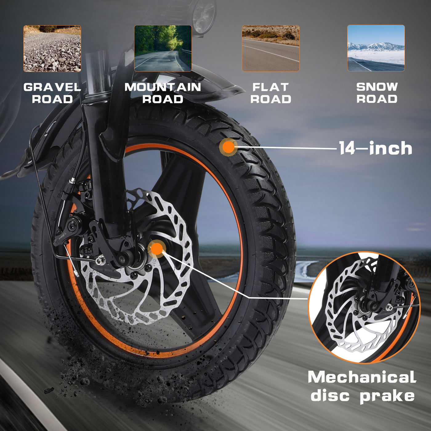 Innovative H14 E-Scooter - All-Weather IPX4 Design for Short Trips & Outdoor Adventures
