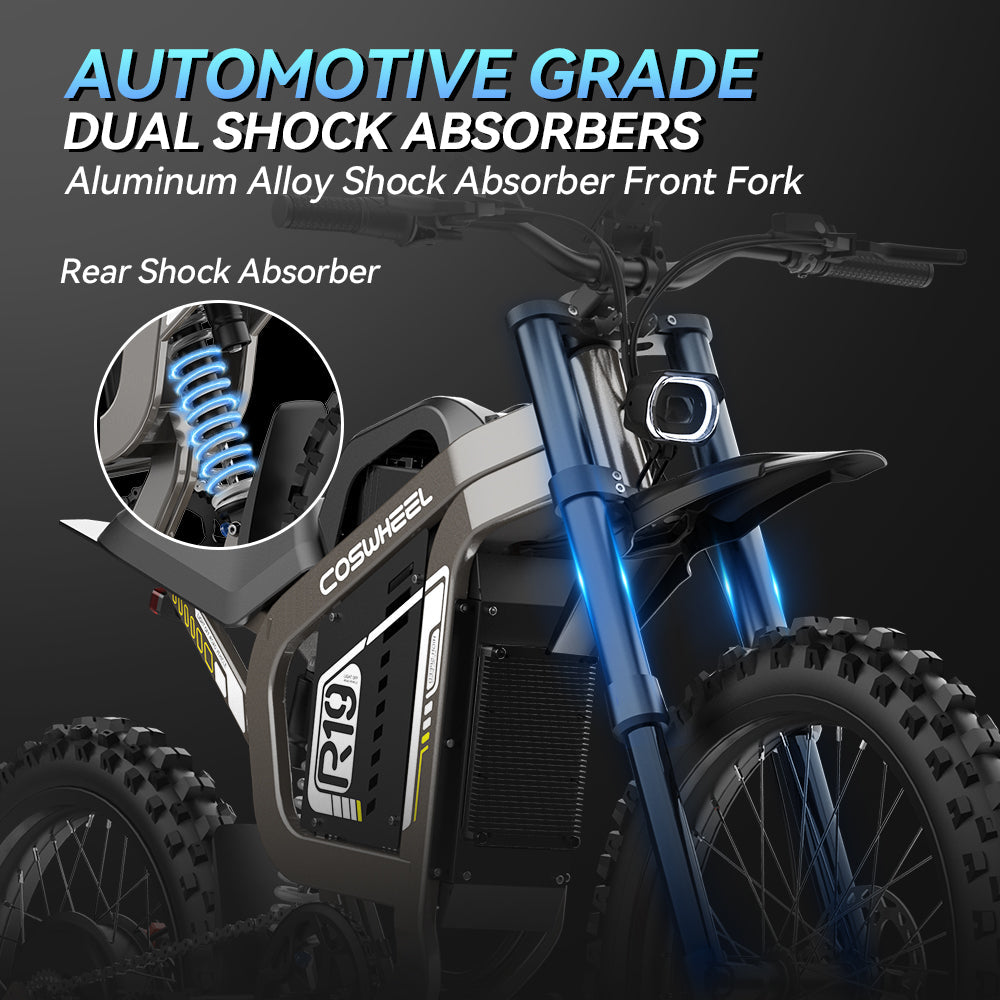 COSWHEEL R19 19" Off Road Electric Bike 3000W Motor 72V 40Ah Battery