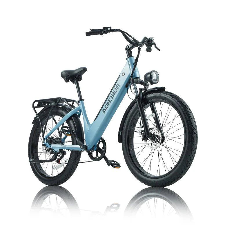 BURCHDA AZ26s Step-Thru Electric Bike with Hydraulic Brakes and Smart LCD Display