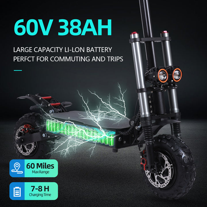 J30MAX 고속 오프로드 스쿠터 - 3000W*2, 90-100KM 주행거리, 듀얼 디스크 브레이크