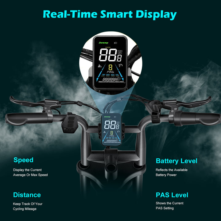 EBIKESZ G60 1000W Rear Motor Fat Tire E-Bike – Extended Range 48V 20Ah Lithium Battery All-Terrain Electric Bicycle