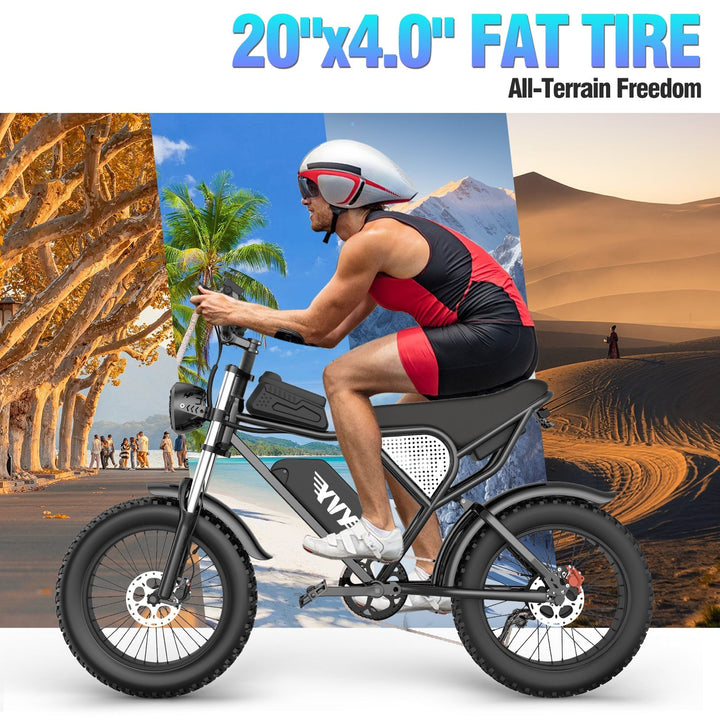 YVY C20 1500W Fat Tire Electric Bike | High-Speed Brushless Motor, 48V 20Ah Battery
