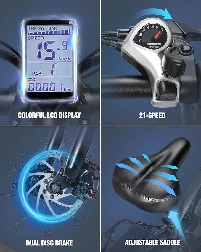 Ridstar E26 Pro Dual Motor Fat Tire Electric Bike | 2000W Combined Output, 48V 23Ah Battery