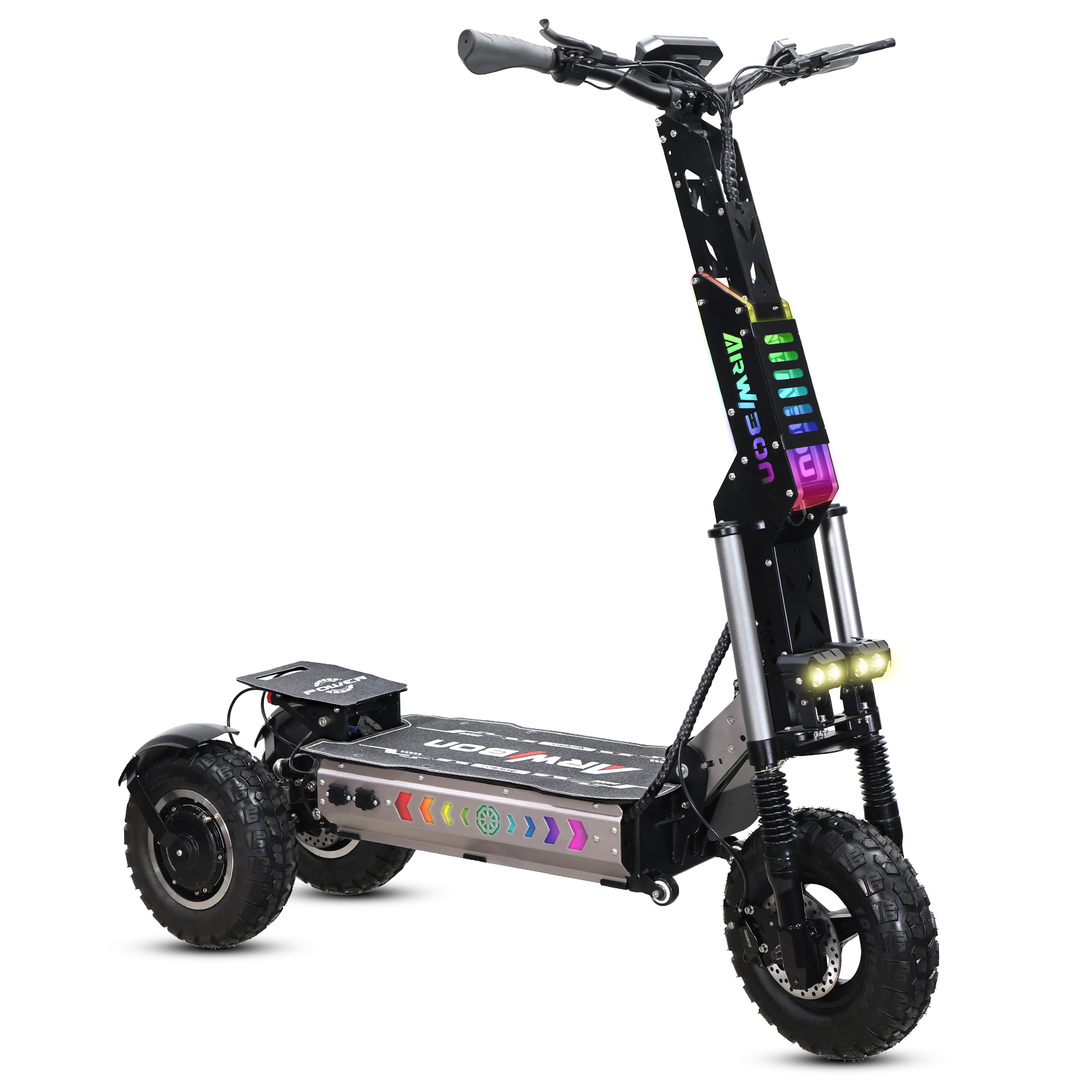 MT30 3-Wheel Off-Road Electric Scooter | 6000W Dual Motor (3000W*2), 60V 27Ah Battery, 40 MPH, Triple Oil Brakes &amp; 3x13" All-Terrain Tires Trike E-Scooter